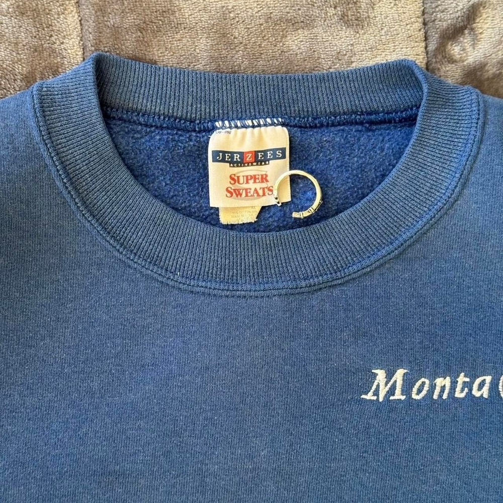 Vintage 90s blue jerzees crewneck made of us Size XL